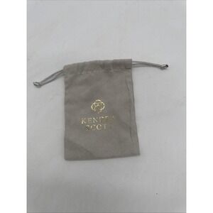 Kendra Scott Necklace Jewelry Storage Bag Only! Gray With Gold Lettering